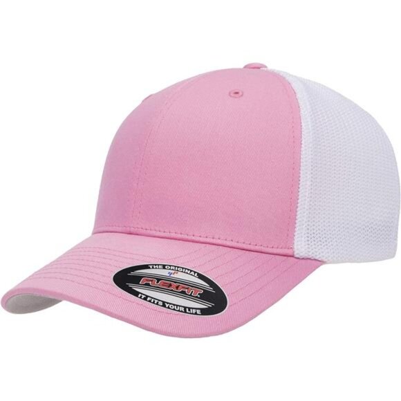 Mens Womens Trucker Hat Mesh Fitted Cap Flexfit Adjustable Curved Visor Baseball - Picture 1 of 6